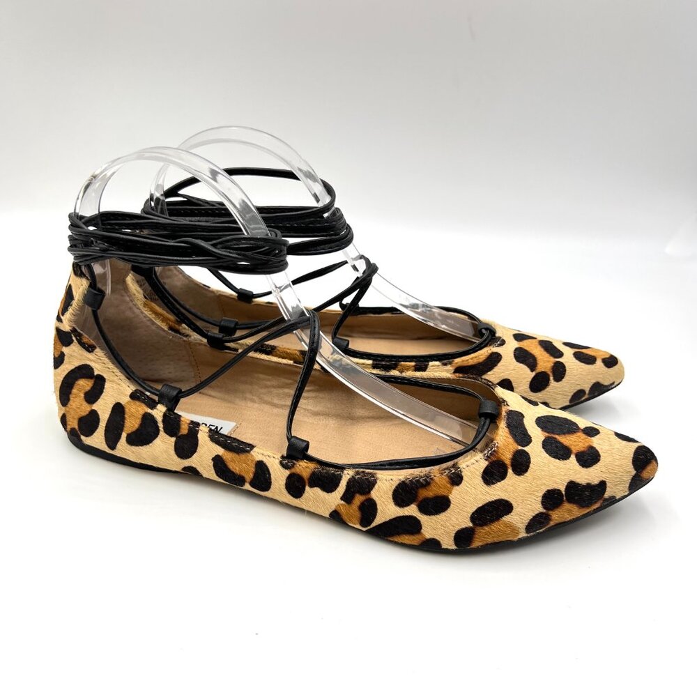 Steve Madden Womens Size 8.5‎ Leopard Cheetah Animal Print Ballet Flats Shoes